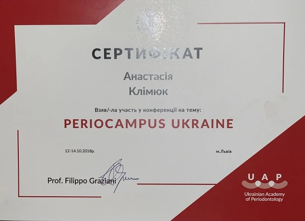 Сертификат Шарикадзе (Климюк) Анастасии Вадимовны - 10