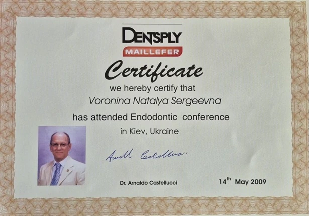 Kisel Natalia Sergeevna certificate - 2