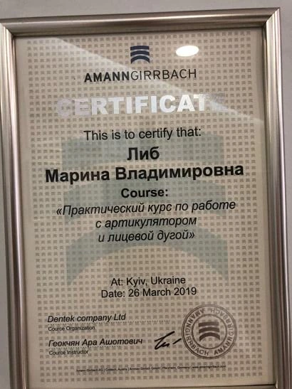 Сертификат Либ Марины Владимировны - 31