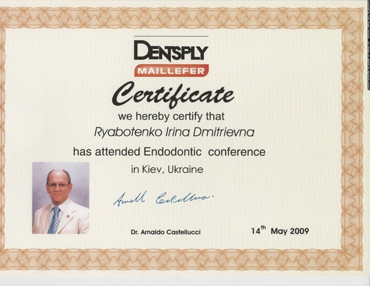 Сертификат Ряботенко Ирины Дмитриевной - 4