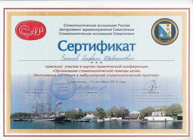 Еникеев Эльфат Шавкатович сертификат - 20