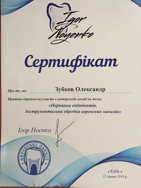 Сертификат Зубкова Александра Юрьевича - 7