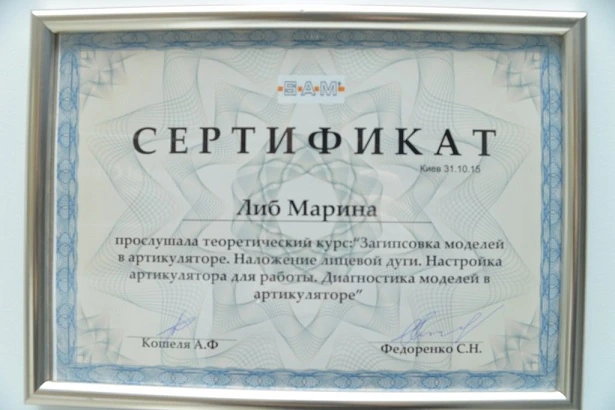 Сертификат Либ Марины Владимировны - 40