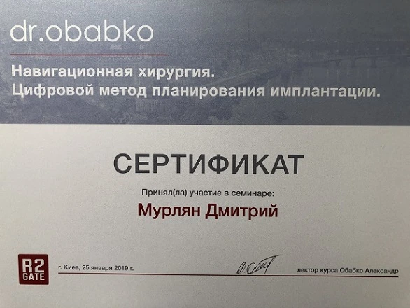 Сертификат Мурлян Дмитрия Ивановича - 17