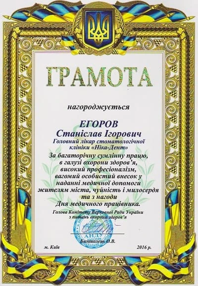 Егоров Станислав Игоревич сертификат - 2