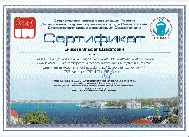 Еникеев Эльфат Шавкатович сертификат - 9