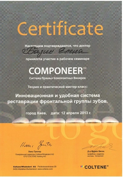 Сертификат Базик Елена Викторовна - 9