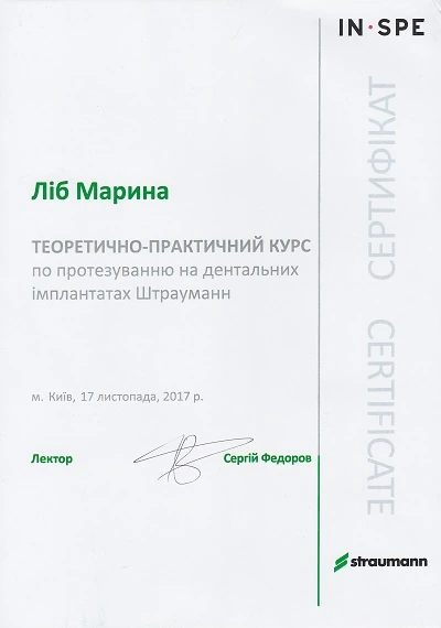 Сертификат Либ Марины Владимировны - 11