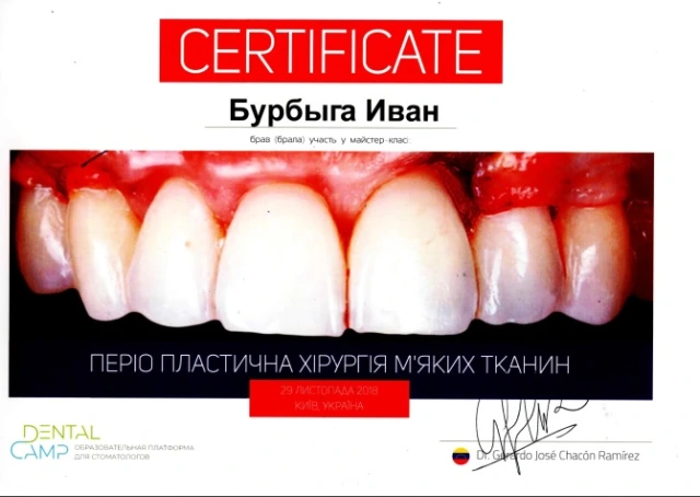 Бурбыга Иван Александрович сертификат - 2