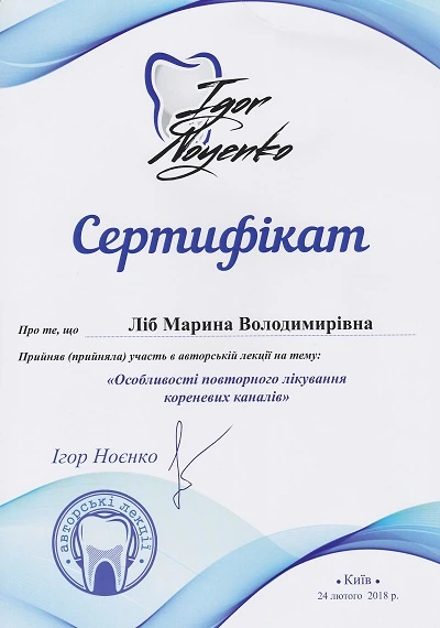 Сертификат Либ Марины Владимировны - 13