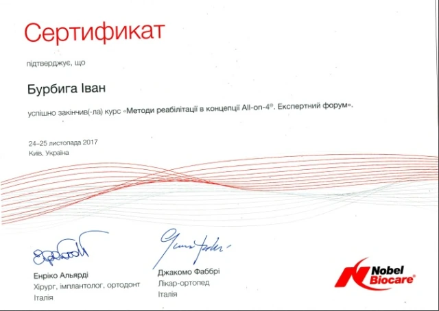 Бурбыга Иван Александрович сертификат - 11